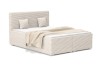 Modernes Boxspringbett Denny mit elegantem Cord-Bezug in Ecru für das Schlafzimmer.