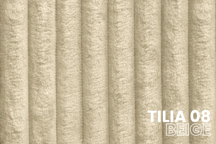 Tilia 08 Beige Stoffmuster: Hochwertiger Möbelstoff gerippt.