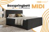 Boxspringbett MIDI in Anthrazit – Elegantes Design und Komfort für Ihr Schlafzimmer.