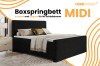Advertentieafbeelding voor het boxspringbed MIDI van JouwMeubels24 in het zwart.