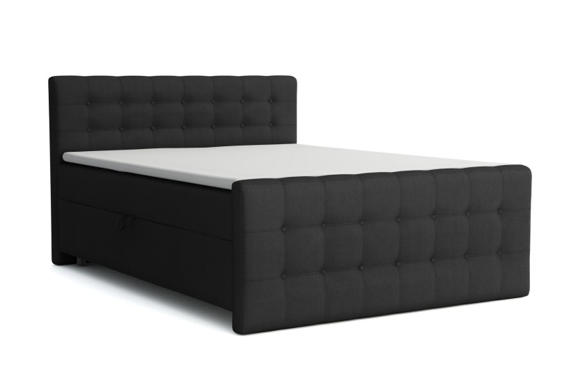 REEL 200x200 Inari 100 Schwarz Boxspringbett Komplettbett Polsterbett Deine Möbel