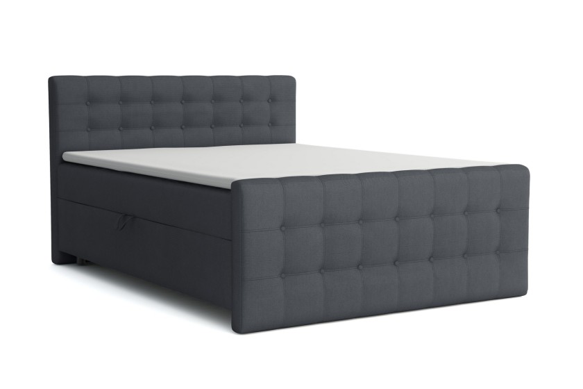 REEL 120x200 Paros 6 Dunkelgrau Boxspringbett Komplettbett Polsterbett Deine Möbel