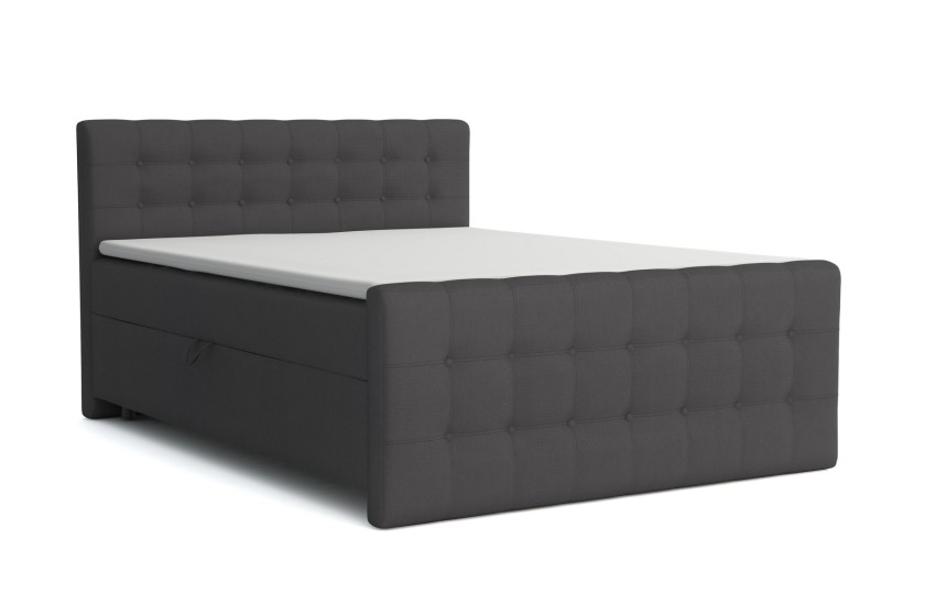 REEL 120x200 Kronos 34 Anthrazit Boxspringbett Komplettbett Polsterbett Deine Möbel