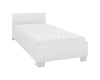 Weißes Holzbett 90x200 mit Matratze für Schlafzimmer oder Kinderzimmer.