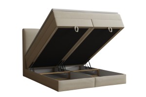 BASIC DUO 180x200 Velour Paros 6 Grau Boxspringbett mit Bettkasten Deine Möbel