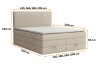 Boxspringbett Maße und Abmessungen für verschiedene Größen