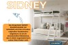 SIDNEY Etagenbett 90x200 und 140x200 mit Schlafsofa für Jugendzimmer.