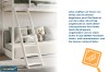 Detailed view of the safe ladder on the white SIDNEY high bed for children.