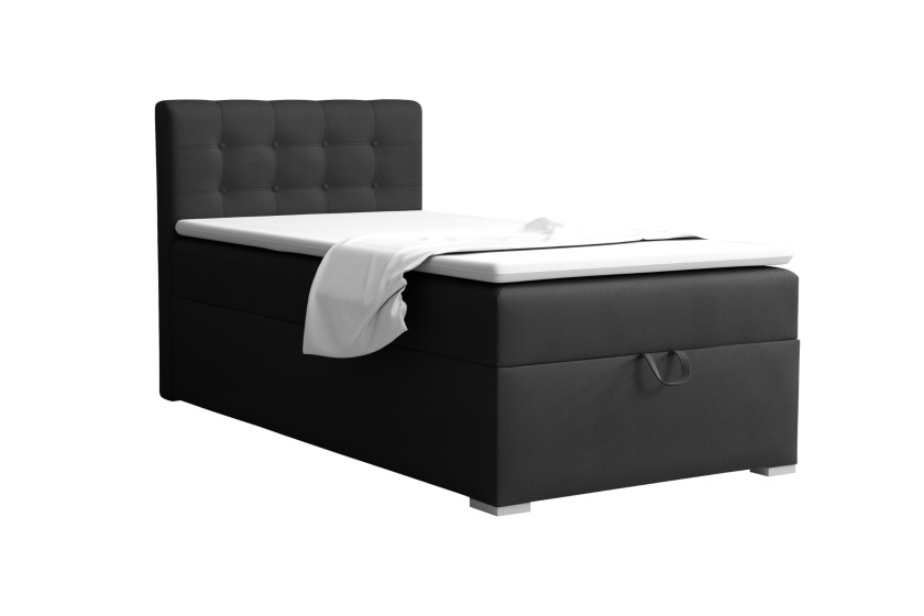 TEEN 3 90x200 Kronos 7 Schwarz Boxspringbett Polsterbett Komplettbett Einzelbett Deine Möbel