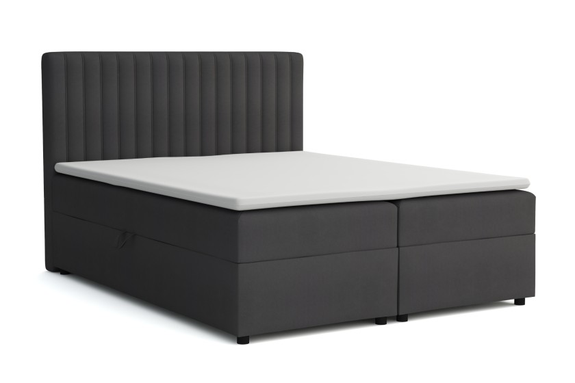 KATI 180x200 Kronos 34 Anthrazit Boxspringbett mit Bettkasten Deine Möbel