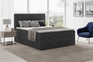 LOFT DUO 200x200 Poso 34 Anthrazit Boxspringbett Komplettbett Polsterbett Deine Möbel