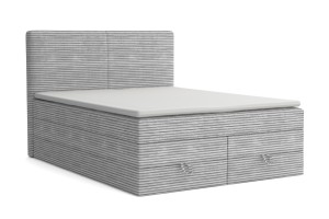 LOFT DUO 180x200 Poso 55 Hellgrau Boxspringbett Komplettbett Polsterbett Deine Möbel