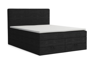 LOFT DUO 140x200 Poso 135 Schwarz Boxspringbett Komplettbett Polsterbett Deine Möbel