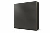 Modern sliding door wardrobe in anthracite on a white background.