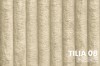Nahaufnahme von beigem Cordstoff Tilia 08 für Polstermöbel.