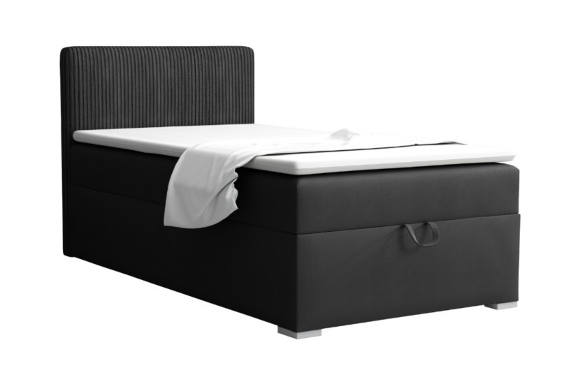 TEEN 4 100x200 Poso 135/Kronos 7 Schwarz Boxspringbett Polsterbett Komplettbett Einzelbett Deine Möbel