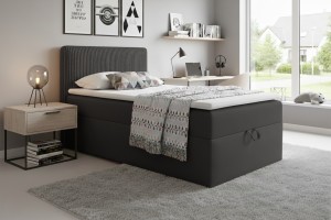 TEEN 4 90x200 Poso 34/Kronos 34 Anthrazit Boxspringbett Polsterbett Komplettbett Einzelbett Deine Möbel
