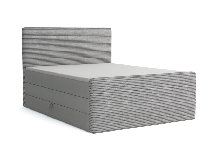 OLA 160x200 Poso 55/Paros 5 Hellgrau Boxspringbett mit Bettkasten Deine Möbel