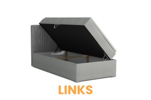 DON 100x200 Poso 34/Kronos 34 Anthrazit Boxspringbett mit Bettkasten Deine Möbel