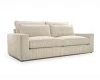 Beige Cordsofa, komfortables 3-Sitzer Sofa mit weichem Rippenstoff für das Wohnzimmer.