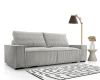Modernes Cord-Sofa in Hellgrau, minimalistisches Design-Sofa mit weichem Cord-Bezug für das Zuhause.