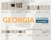 Übersicht der Georgia Möbel-Kollektion mit Maßen für Sideboards und Lowboards.