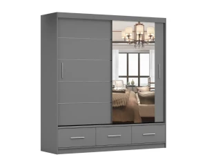 FLORENZ 200 Kleiderschrank Schrank mit Spiegel Deine Möbel