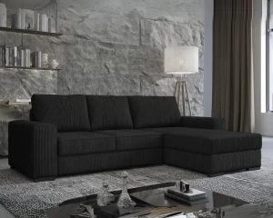 CORD Ecksofa L-Couch Sofa Eckgarnitur Poso Cord inkl. Schlaffunktion Bettkasten Deine Möbel