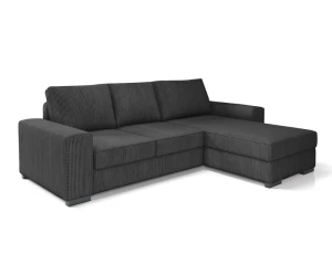 CORD Ecksofa L-Couch Sofa Eckgarnitur Poso Cord inkl. Schlaffunktion Bettkasten Deine Möbel