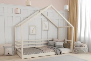 COMET 120x200 Beige Bodenbett Kinderbett Hausbett Deine Möbel