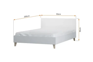 FAGOT 36 90x200 Weiß Kinderbett Jugendbett Einzellbett Deine Möbel