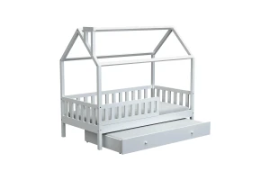 ROSI 90x200 Weiß Hausbett Ausziehbett Deine Möbel