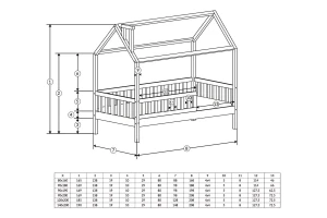ROSI 90x200 Grau Hausbett Einzelbett Deine Möbel