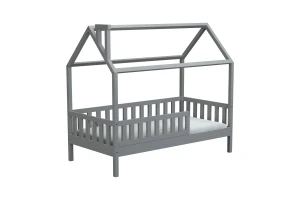 ROSI 120x200 Grau Hausbett Einzelbett Deine Möbel