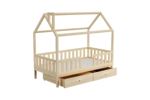 ROSI 90x200 Kiefer Hausbett Einzelbett mit Schubladen Deine Möbel