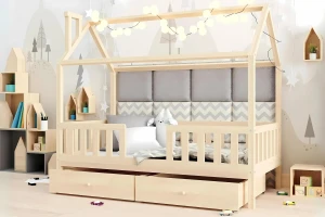 ROSI 90x200 Kiefer Hausbett Einzelbett mit Schubladen Deine Möbel