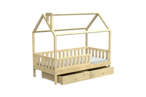 ROSI 140x200 Kiefer Hausbett Einzelbett mit Schubladen Deine Möbel