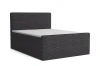 Dunkelgraues Boxspringbett mit Cord-Struktur und großzügigem Bettkasten für das Schlafzimmer.