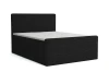 Elegantes schwarzes Polsterbett in Cord-Optik mit Bettkasten für ein modernes Schlafambiente.