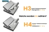 Vergleich der Matratzen-Härtegrade H3 und H4: Bonell-Federkern vs. Taschen-Federkern.