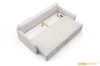 Ausziehbares Schlafsofa in Beige mit praktischem Bettkasten.