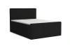 Modernes Boxspringbett Rocky in schwarzem Cord, freigestellt auf weißem Hintergrund.
