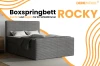 Boxspringbett Rocky in Hellgrau aus Cord – Stilvoller Schlafkomfort von DeinE Möbel24.