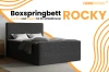 Boxspringbett Rocky in Anthrazit mit Cord-Bezug – Elegantes Doppelbett für das Schlafzimmer.