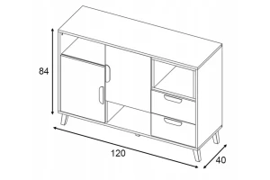 JUSTIN 7 Kommode Jugendkommode Sideboard 120 cm breit Kinderzimmer Jugendzimmer Schlafzimmer Deine Möbel