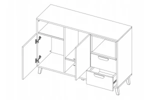 JUSTIN 7 Kommode Jugendkommode Sideboard 120 cm breit Kinderzimmer Jugendzimmer Schlafzimmer Deine Möbel