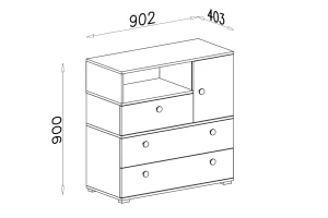 OKTAVIA 04 05 Kommode Wickelkommode Kommode für Kinder Babys Deine Möbel