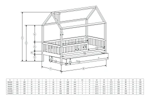 ROSI 140x200 Weiß Hausbett Ausziehbett Deine Möbel
