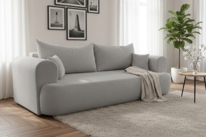 BRAVO Sofa Schlafsofa  Bouclé-Stoff Deine Möbel