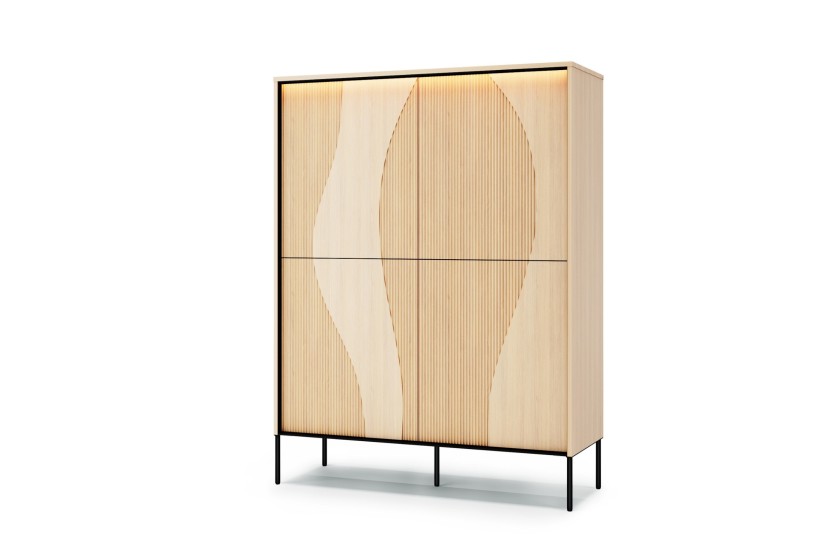 FAVOS 02 Hochkommode  Kommode mit LED-Beleuchtung Deine Möbel  